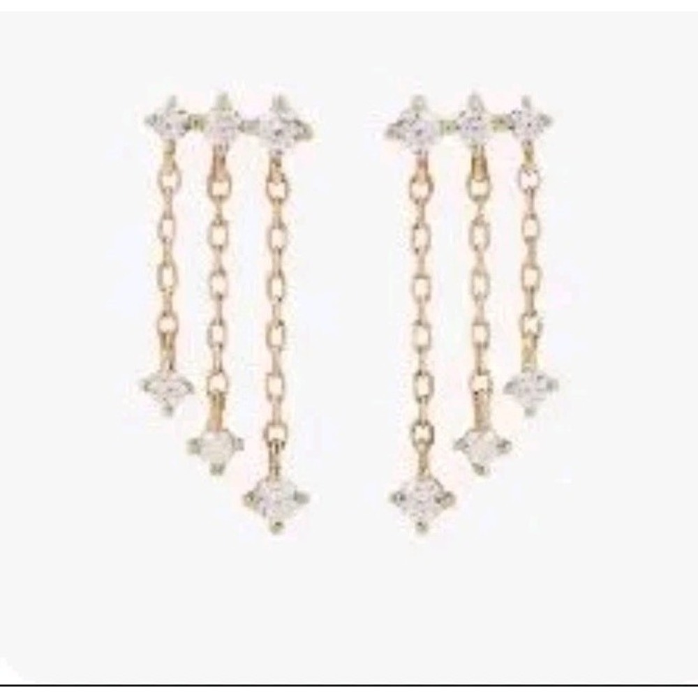 Gold over .925 SS dangle earrings